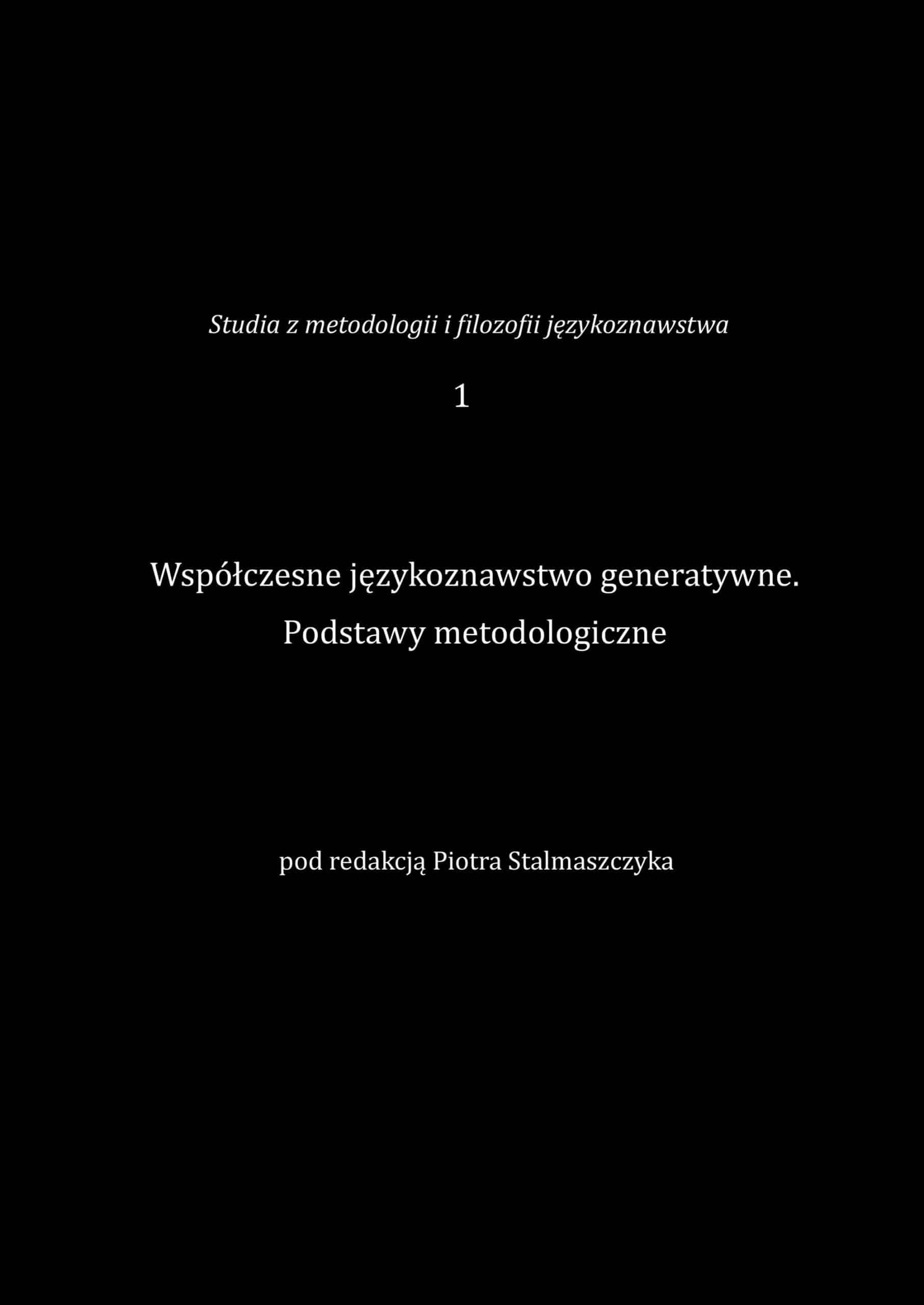 Współczesne językoznawstwo generatywne